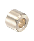 Cast Brass Heavy Duty Self Lubricating Sleeve Bearing With 1/4 Inch Bore, 1/2 Inch OD, 3/8 Inch Length, shown in angled view