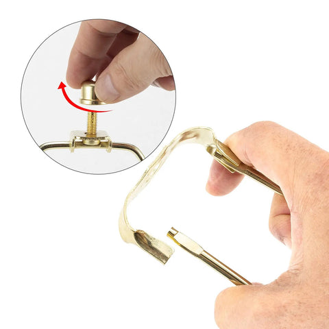 Hand adjusting Straight Fire Slick Polished Brass Lamp Harp 10 Inch Light Duty Replacement Hardware for easy setup.