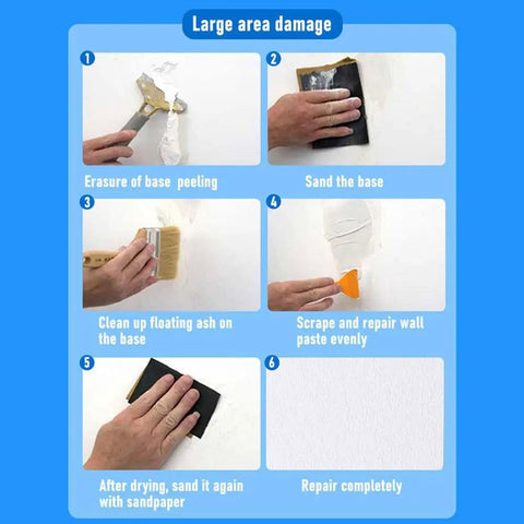 All In One Drywall Patch Repair Kit With Scraper For Quick Fixes On Cracks Holes And Nail Holes, Easy Wall Mending Paste Filler That Dries Fast And Sands Smooth, No Mess Home Maintenance Tool For A Pro Looking Finish
