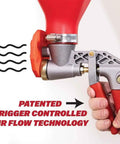 No Nonsense Hopper Gun And Texture Sprayer Built To Crush Thick Drywall Mud Smoothly with trigger controlled air flow technology.