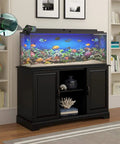 Programmable Automatic Fish Feeder With Digital Timer And Usb Rechargeable Design For Aquarium Tanks mounted above colorful aquarium.