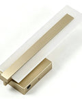 Tipace Hardwired Antique Bronze Modern LED Wall Sconce Indoor Wall Light with a sleek white shade and brushed brass finish.