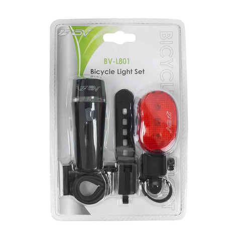 Power Packed Bike Light Set With 5 LED Front Headlight And 3 LED Taillight, Quick Release Mounts, Waterproof And Angle Adjustable, 30 To 40 Feet Beam For Night Riding, Three Modes On Each Light, Tool Free Install