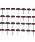 Plastic Furniture Glides No Slip Pads For Sofa Chair And Table Legs Floor Saver Set 100 Pieces Flat Surface 18mm Thick 5mm High