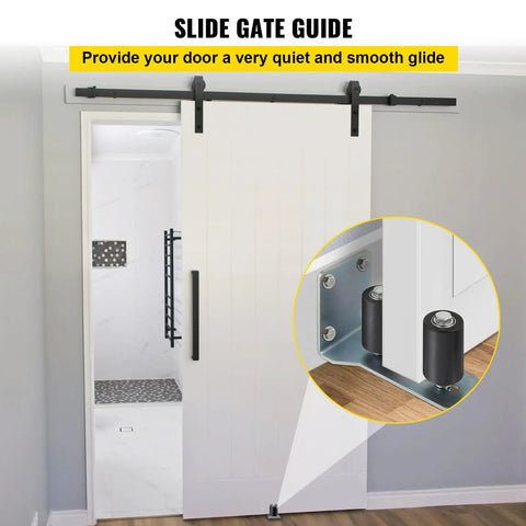 Gate Roller Guide for Sliding Gates Black Nylon Wheel Roller Kit With L Shape Bracket Zinc Painted Adjustable Bolts 3 Inch