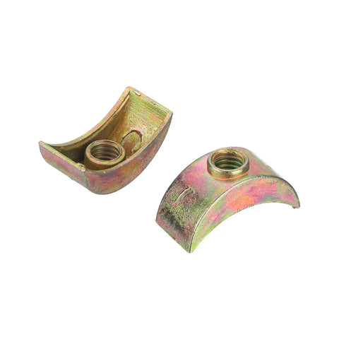 Half Moon Nuts Washers M6 Set Zinc Alloy External Thread Lock Washers Bronze Spacer Connectors 12 Pack For Hardware Fittings