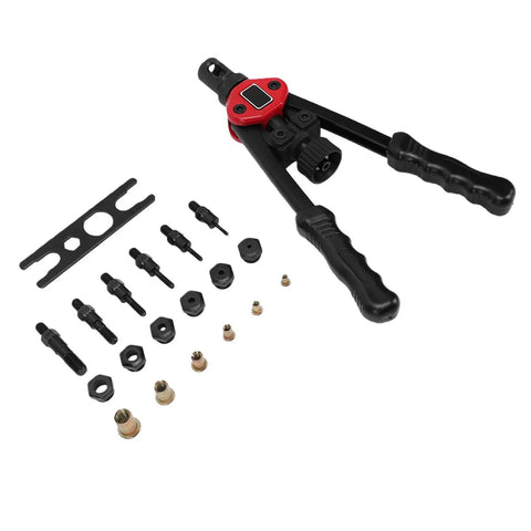 Pro Grade Rivet Nut Tool Kit With 175 Rivet Nuts And 6 Mandrels M3 To M10 for auto boat industrial projects, tool and components
