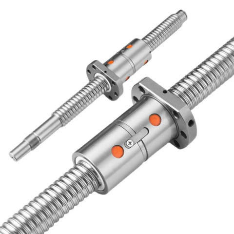 Double Nut Ball Screw Assembly For CNC Machines 1000mm Length With C7 Pro Grade Precision Right Hand Thread Roller End BK12 BF12
