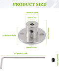 3mm Rigid Flange Coupling Connector Set For DIY RC Models with size dimensions, steel shaft coupler, electroplated finish, 4pcs pack