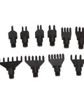 Ten replaceable blades for Prong Chisel Kit For Leather Stitching And Belt Punching in durable carbon steel.