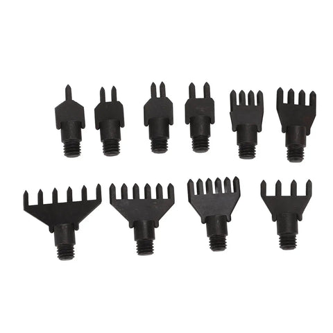 Replaceable Prong Chisel Kit For Leather Stitching Hole Punch Tool Set With 10 Interchangeable Tips Carbon Steel Belt Punch