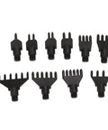 Replaceable Leather Stitching Belt Punch Tool Ten Piece Hole Punch Set with Carbon Steel Blades on white background