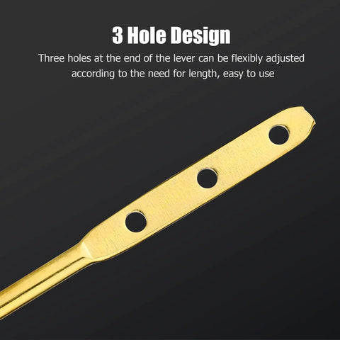 Universal Side Mount Toilet Handle Replacement Kit copper trip lever with 3-hole design in detail view