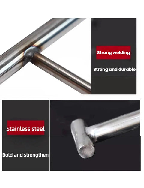 Close-up of Heavy Duty Stainless Steel T Hook Drain Grabber, showcasing strong welding and durable material for manhole covers.