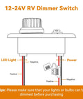 Pro Shop Certified 12V High Side Pwm Dimmer Toggle Switch For Rv Camper Boat And Pickup Trailers Delivers Dead Smooth 3 To 100 Percent Brightness Tweaking With Quick Wire Connections diagram showing wiring details.