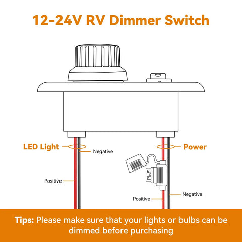 Pro Shop Certified 12V High Side Pwm Dimmer Toggle Switch For Rv Camper Boat And Pickup Trailers Delivers Dead Smooth 3 To 100 Percent Brightness Tweaking With Quick Wire Connections diagram showing wiring details.