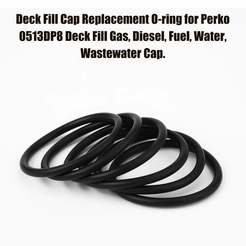 6 Pack Boat Armor Filler Cap O-Rings 1.5 Inch Deck Fill Gaskets For Gas Water Diesel Fuel Seal Nitrile Rubber O-Ring Seals Marine Gas Cap Gasket Durable Leakproof Components, black nitrile o-rings