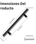 10 Pack Matte Black Cabinet Handles 7.8 Inch Pulls For Kitchen Cabinets And Drawers, 5 Inch Center Hole, Fingerprint Resistant Stainless Steel Hardware