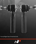 Front left and right outer tie rod end links for Hydraulic Power Steering Rack And Pinion Set For Chevy Silverado 1500 And GMC Sierra 1500 2007 2008 2009 2010 2011 2012 2013 With Outer Tie Rod Ends Left Hand Drive 3 Piece Plug-And-Play Replacement Kit For Hydraulic Steering.