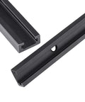 Close-up view of a 4 Piece 48 Inch Aluminum T Track Set For Woodworking Jigs And Fixtures With Screws, showing corrosion-resistant anodized finish.