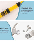 Insulated Rescue Hook With Pro Grade Portable Hot Stick Safety Tool For Electrical Emergencies In Power Plants Factories Auto Shops And Maintenance Reliable Quick Response Rescue Gear For Safe Handling, yellow telescopic pole and metal hook head