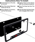 Two Pack Premium Aluminum Alloy License Plate Frame Set For RLX MDX ZDX TLX TL RDX Weatherproof installation guide step-by-step