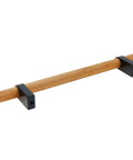 Black Wooden Drawer Pulls With Aluminum Base 7.09 Inch Length 5.04 Inch Hole Distance Two Pack Two Hole Cabinet Handles