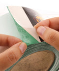 Pro Grade 1500 Grit Green Film PSA Longboard Sandpaper Roll Twenty Yard Long Self Adhesive Backing detail in use