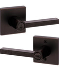 Halifax Entry Door Handle With Lock And Key For Front Entrance And Bedrooms No Nonsense Lock It Down Reversible Lever Venetian Bronze