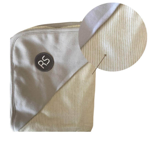 5G Blocking EMF Protection Baby Blanket For Pregnancy Belly Shield Organic Cotton Outer Layer Large 43 By 35 Inches close-up view