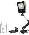 Built Tough 30W Folding Aluminum Arm Work Light For Lathe Milling And Drill Presses IP66 Waterproof LED Lamp with attachments