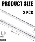Hella Durable 12 Inch Piano Hinges Two Pack Stainless Steel Continuous Hinge dimensions, showing 12 inch length, pre drilled holes.