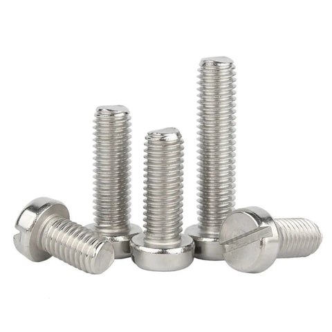 Top Shelf 20 Pack M5 Slotted Cheese Head Machine Screws Crafted From Premium 304 Stainless Steel for strong fastening.