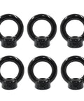 Six Pack M6 Eye Nuts Set Stainless Steel Lifting Eye Nuts Ring Style Fasteners For Heavy Duty Rigging And Anchoring Corrosion Resistant High Load Capacity For Industrial Use
