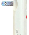 Side view of Swivel Emergency Flashlight That Automatically Kicks In During Power Failures Providing Super Bright Led Light While Also Serving As A Handy Rechargeable Nightlight For Everyday Use, showing plug and switch details