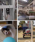 Battle Tested Flexible Vacuum Hose Heavy Duty Pu Dust Collection Tubing Woven With Steel Wire For Table Saw And Planer Job Site setup in factory.