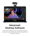 Next Level PTZ 4K Webcam For PC And Mac Serving Smooth As Butter 4K Footage With Killer AI Auto Tracking and crisp HDR clarity mounted on a laptop.