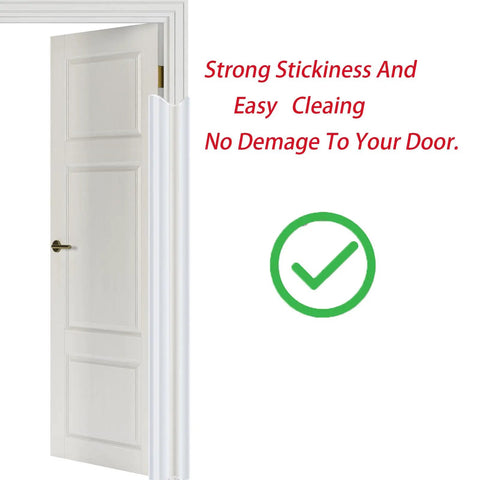 Door Pinch Guard For Babies And Kids Heavy Duty Door Hinge Cover And Finger Safety Protector installed on white door