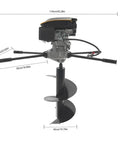 Gas Powered Earth Auger With 16 Inch Drill Bit 223cc 9HP 4 Stroke Heavy Duty Workhorse Post Hole Digger dimensions