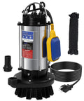 Beastly 1.6HP Submersible Sump Pump With Automatic Float Switch, High Flow 5500 GPH, 36Ft Lift, stainless steel with 26Ft power cord
