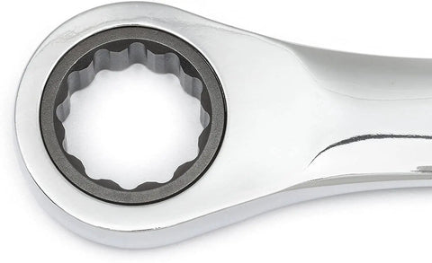 Close-up of 4 Piece XL GearBox 12 Point Double Box Ratcheting Wrench Add On Set SAE Pro Grade for tough to reach fasteners.