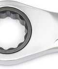 Close-up of Gearbox XL Ratcheting Wrench Set 12 Piece Metric With Extra Long Beams For Maximum Leverage And Torque, steel finish