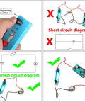 Hands On Electric DC Motor Kit For Kids A Fun DIY STEM Project Set With circuit diagrams and spring clamp connection.