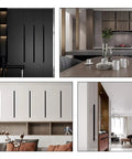 Six Pack Modern Style Finger Edge Drawer Pulls 300mm Aluminum Cabinet Handles With Screws For Kitchen Cabinets And Dressers Black Finish
