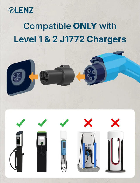 J1772 To NACS EV Charger Adapter For Tesla And NACS Vehicles Works With 2026 Hyundai Kia Rivian Toyota BZ Lexus RZ Lucid