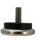 Beat The Wobble Instantly 1 1/4 Inch Round Floor Protectors with screw threads for stabilizing furniture.