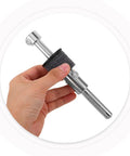 Ciieeo Straight Cymbal Stacker Mount Clamp For Drum Set With Threaded Adjustable Extension Arm in hand, steel construction.