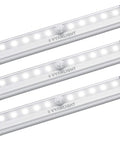 Motion Sensor LED Under Cabinet Lights 10 LED Light Strips Wireless Battery Operated No Fuss Peel And Stick For Closet Kitchen Bathroom Pantry Daylight Sensor Auto On When Motion Detected In Dark 3 Pack in silver bar design