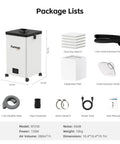 Package contents of Low Noise Laser Fume Extractor For 10 To 40W Engravers With 150W Power And 280 Cubic Meters Per Hour Air Flow HEPA