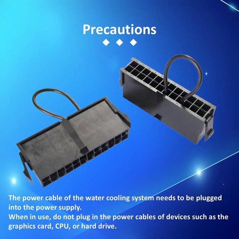 24 Pin ATX Jumper Bridge Power Supply Starter Tool For PC Testing And Troubleshooting Start Your PSU Without A Motherboard Ideal For PC Builds And Mining Rigs Quick Power On, black plastic with cable loop